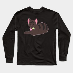 Chilling Like a Villain Cat Long Sleeve T-Shirt